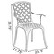 Gardenised Indoor and Outdoor Bronze Dinning Set 2 Chairs Cast Aluminum. QI003960CH.2 - alternate 3